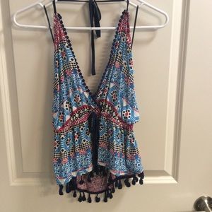 Halter tassel top